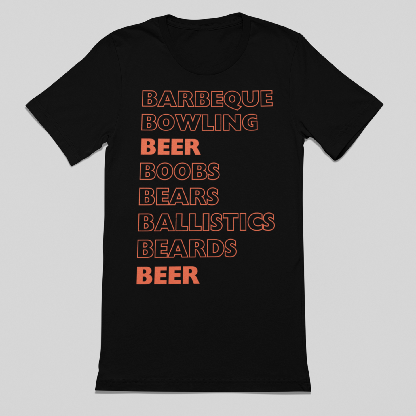 Barbeque. Bowling. Beer. Boobs. Bears